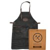 Kožená Zástěra pro milovníky grilování - Černá (bez loga)