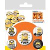 Odznaky Já padouch 3 - Mimoni - Minions placky 5 ks