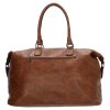 Cestovní taška Kudu z umělé kůže - tmavě hnědá