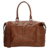 Cestovní taška Kudu z umělé kůže - tmavě hnědá