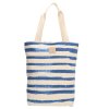 Bavlněná pruhovaná shopper taška PE-Florence - modrá