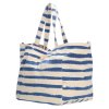 Bavlněná pruhovaná plážová taška PE-Florence - modrá