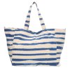 Bavlněná pruhovaná plážová taška PE-Florence - modrá