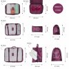 8 kusů cestovních organizérů do kufru - Burgundy