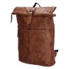Batoh z pravé kůže Old West Paint Rock na notebook 15,6" (38 cm) - koňakový - 21L