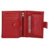 Kožená peněženka Double-d s přezkou - červená