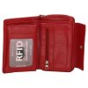 Kožená dámská malá peněženka Double-d - červená