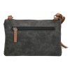 Minikabelka crossbody s třásní Beagles brunete - černá
