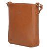Dámská elegantní crossbody kabelka Charm London Stratford bez klopy - koňaková