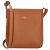 Dámská elegantní crossbody kabelka Charm London Stratford bez klopy - koňaková