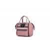 Multifunkční set batoh a taška na kočárek Lequeen - šedo-růžová
