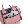 Multifunkční set batoh a taška na kočárek Lequeen - šedo-růžová