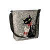 Filcová Eko kabelka Funky - Black&White