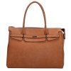 Elegantní dámská kabelka na notebook Charm London Bromley - 15,6 " (38 cm) - koňaková