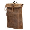 Kožený unisex batoh Hide & Stitches Idaho - hnědý 19L