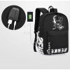 Školní svítící batoh Senkey DJ s USB portem - černý - 18,5L