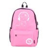 Školní svítící batoh Senkey Style s USB portem - růžový