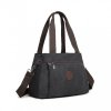 Dámská plátěná multifunkční crossbody taška KONO Saviora - černá