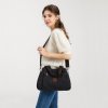 Dámská plátěná multifunkční crossbody taška KONO Saviora - černá