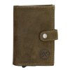 Dárková sada pro muže kožená peněženka a klíčenka Hide & Stitches Idaho  - olivová