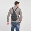Úzký pánský crossbody batoh casual canvas Kono - černý