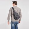Úzký pánský crossbody batoh casual canvas Kono - černý