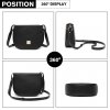 Elegantní dámská crossbody kabelka Miss Lulu Patricia - černá