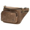 Pánská kožená ledvinka Double D - hnědá - 4L