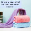 3 ks turban - ručník na vysušení vlasů z mikrovlákna - 3 barvy