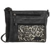 Dámská crossbody kabelka Beagles Brunete Animals - černá - leopardí vzor