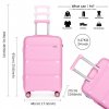 Cestovní kufr na kolečkách KONO Classic Collection - růžový - 77L
