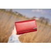 Luxusní kožená dámská peněženka Goodman v krabičce - červená