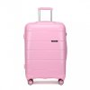Cestovních kufr na kolečkách Kono Classic Collection - růžová 50L