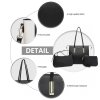 Miss Lulu 3-dílná sada tašek - shopperka, crossbody kabelka a kosmetička LD2218 - černá