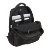 Praktický unisex batoh vhodný do práce či do školy zejména pro starší děti či studenty na VŠ. Moderní batoh pro notebook s USB portem pro pohodlné nabíjení mobilu či jiných elektronických zařízení. V černém provedení o objemu cca 18L.  Materiál: polyester  Rozměry:  28 cm x 16 cm x 42 cm / 18L  Obsahuje:  Vnitřek s podšívkou a polstrováním. Velkokapacitní hlavní prostor s prostorem pro 15.6'' notebook a tablet do 10,6”. Druhá velkokapacitní přihrádka s vnitřními organizéry. Externí USB port na boku pro nabíjení telefonu. Boční kapsy na láhve. Horní kapsa se zipem. Velká přední kapsa se zipem. Dvojitý stahovák na hlavních zipech pro usnadnění otevírání. Polstrovaná a ergonomická záda, která se dokonale přizpůsobí zádům a nabízí větší pohodlí. Ergonomické a polstrované ramenní vycpávky s prodyšnou mřížkou a úchytem na zavěšení brýlí.