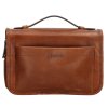 Genicci Amsterdam kožená toaletní taštička GULLIT 22 cm - koňaková