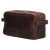 Hide & stitches Japura toaletní taška 3 L - tmavě hnědá