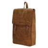 Hide & stitches Idaho dámsky kožený batoh na notebook 15,6" (34.5x19.4 cm) - hnědý - 9L