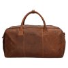 Hide & stitches Japura kožená cestovní taška 36L - koňaková