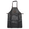 Goodman kožená grilovací zástěra BBQ v dárkové krabičce - černá