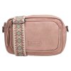 Beagles dámská crossbody kabelka Malaga s dekorativním popruhem - světle růžová