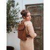Micmacbags dámský kožený batoh Marrakech - taupe - 8L