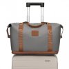 KONO set variabilní cestovní taška a kosmetická taštička - šedo hnědá- 26L