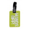 WORLDPACK jmenovka na zavazadla s nápisem HANDS OFF!- zelená
