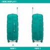 KONO Cestovní kufr na kolečkách s TSA zámkem 70L - tyrkysový