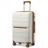 KONO British Traveller kabinové zavazadlo polypropylen - béžová - 36L