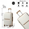 KONO British Traveller skořepinové zavazadlo polypropylen - krémová - 60L