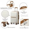 KONO British Traveller skořepinové zavazadlo polypropylen - krémová - 60L