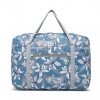 KONO skladací vodotesní cestovní taška  - květiny- modrá