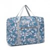 KONO skladací vodotesní cestovní taška  - květiny- modrá
